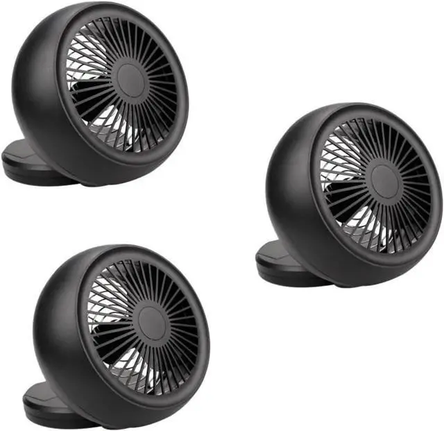 Main image of jojofuny 3pcs Usb Mini Desk Fan Battery Powered Cooling Fan for Compact Portable Design for Home Office Travel and Outdoor Use Black