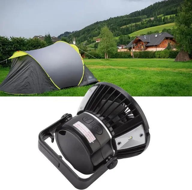 Alt view image 7 of 7 - 3 in 1 Solar Camping Fan with LED Light - Portable and Hangable Outdoor Tent Fan, USB Rechargeable