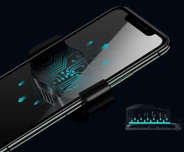 Alt view image 4 of 7 - Cell Phone Magnetic Cooler, Cell Phone Cooling Fan, Portable Mobile Phone Radiator Cooling Fan, Gaming Semiconductor Cooling Fan for Playing Games for Smartphones