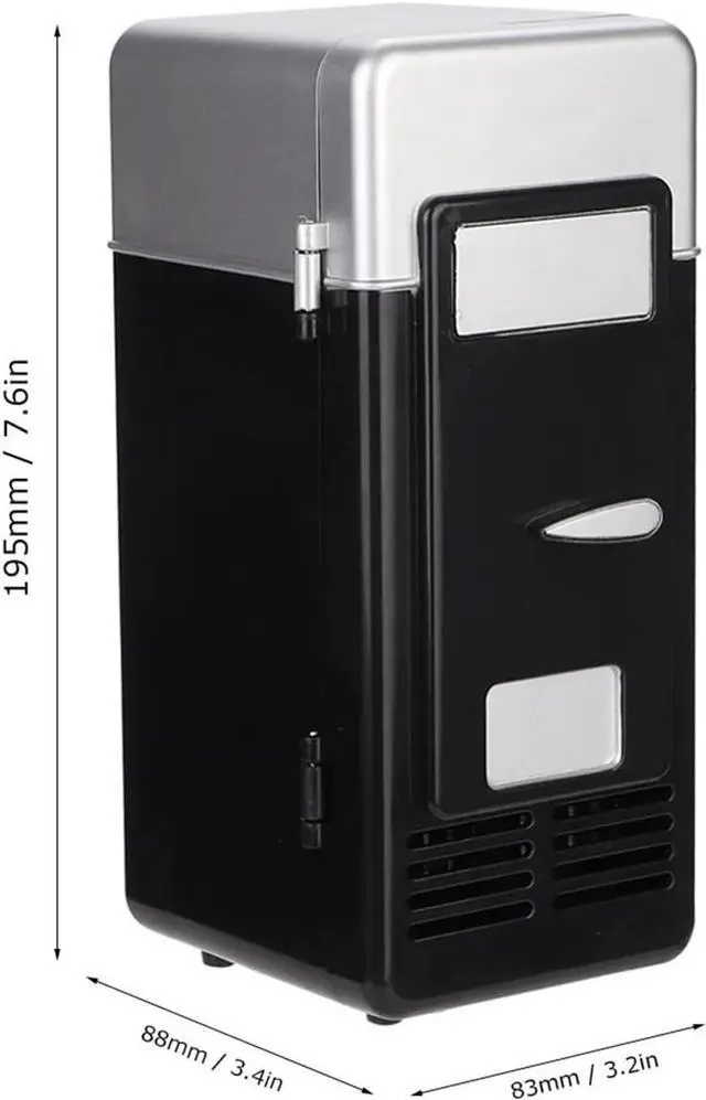 Alt view image 6 of 6 - Mini USB Office Mini Heating And Cooling Dual Use Portable Refrigerator Drink Cooler(Red)