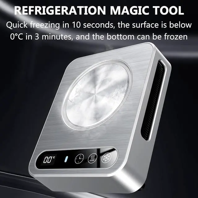 Alt view image 3 of 7 - Heating and Cooling Coaster, Dual Use USB Keep Cooler Warmer, 10s Quick Freezing, 50°/70° Two-Speed Heating Adjustable, 18H Intelligent Timing, Birthday Gifts for Women and Men