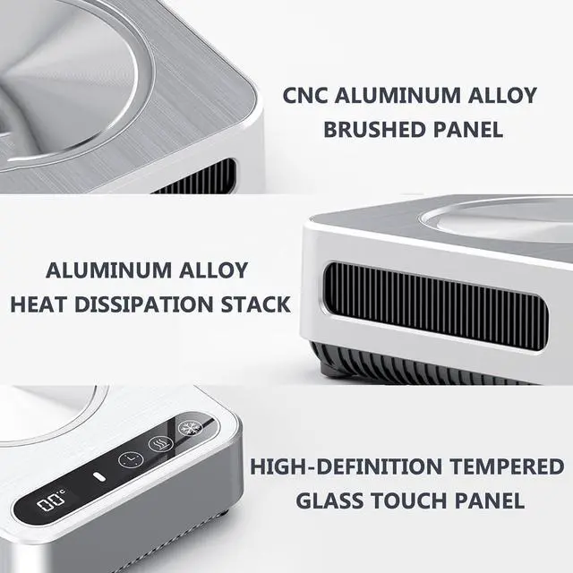 Alt view image 7 of 7 - Heating and Cooling Coaster, Dual Use USB Keep Cooler Warmer, 10s Quick Freezing, 50°/70° Two-Speed Heating Adjustable, 18H Intelligent Timing, Birthday Gifts for Women and Men