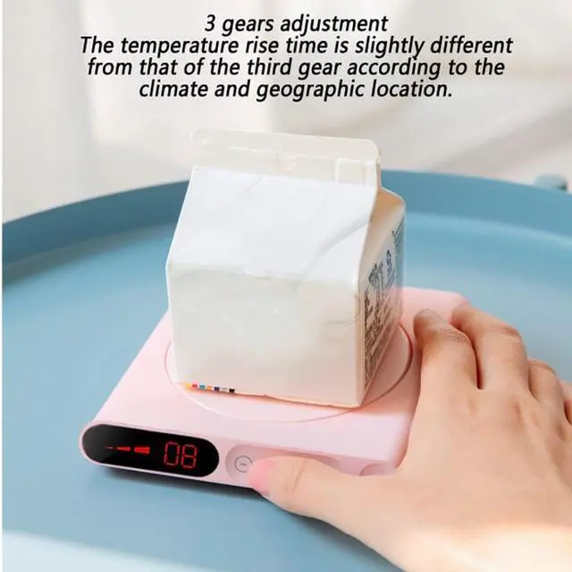 Alt view image 4 of 7 - Coffee Mug Warmer USB Smart Electric Cup Heater Heating Plate with Water-Proof Touch Panel 3 Temperature Setting 8 h Auto Shut Off Winter Gift for Men Women (Color :) (White)