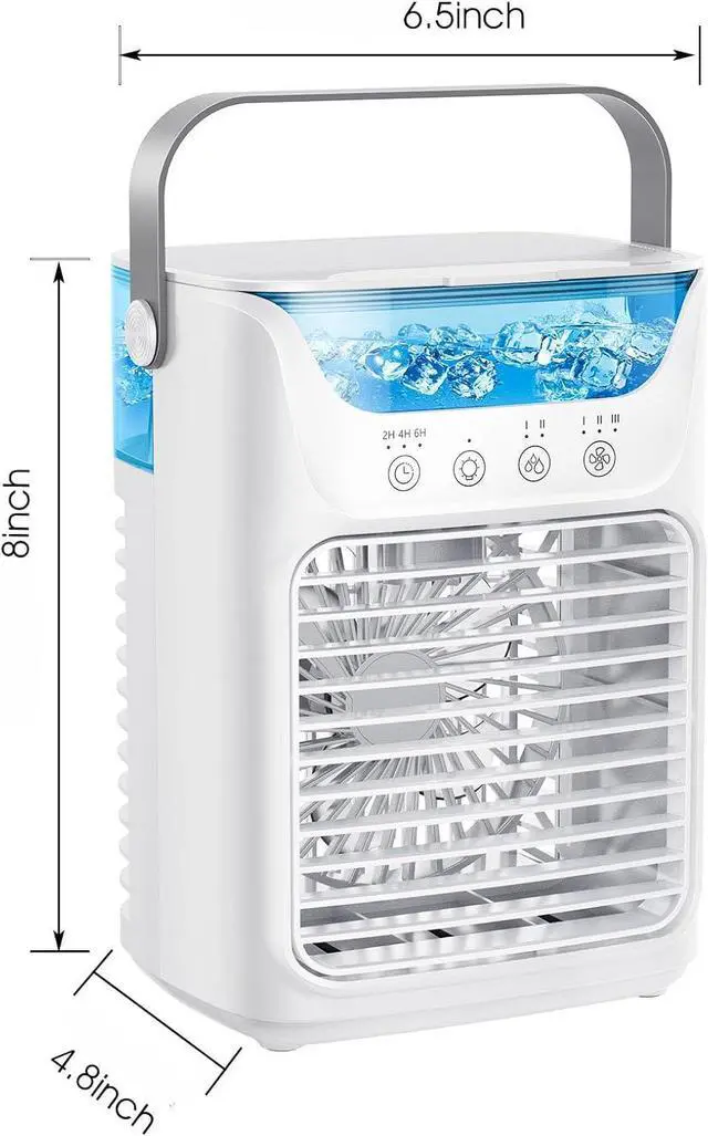 Alt view image 2 of 6 - Desktop Cooling Fan USB Office Home Desktop Spray Water Cooler Mini Air Conditioning Fan