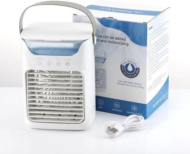 Alt view image 5 of 6 - Desktop Cooling Fan USB Office Home Desktop Spray Water Cooler Mini Air Conditioning Fan