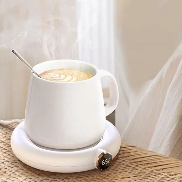 Alt view image 2 of 7 - 1pc Coaster Mug Warmer for Desk USB Mug Electric Beverage Cup Warmer Plate Coffe Warmer Home Cup Warmer Candle Wax Warmer self Warming Mug Plastic White hot Plate Office Coffee/71