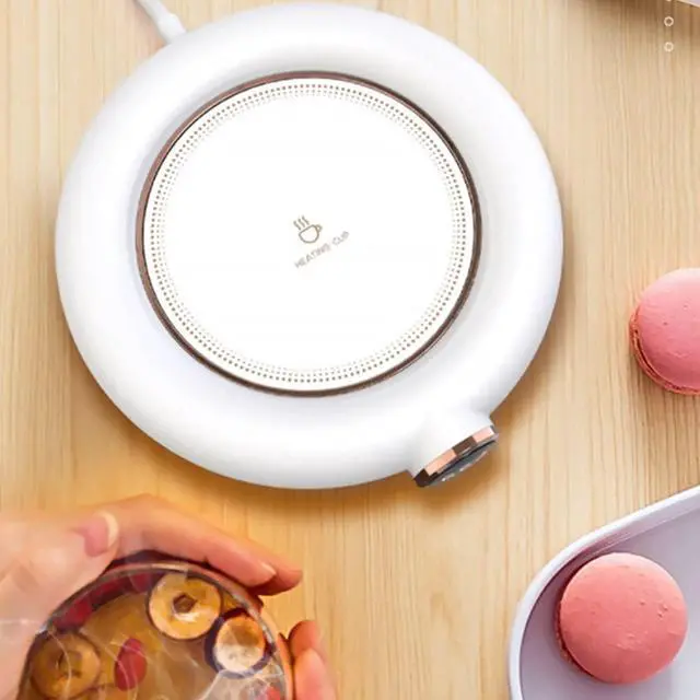 Alt view image 6 of 7 - 1pc Coaster Mug Warmer for Desk USB Mug Electric Beverage Cup Warmer Plate Coffe Warmer Home Cup Warmer Candle Wax Warmer self Warming Mug Plastic White hot Plate Office Coffee/71