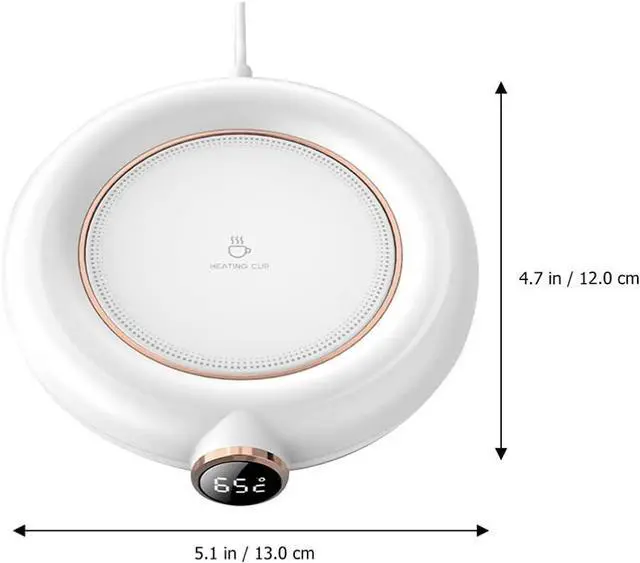 Alt view image 7 of 7 - 1pc Coaster Mug Warmer for Desk USB Mug Electric Beverage Cup Warmer Plate Coffe Warmer Home Cup Warmer Candle Wax Warmer self Warming Mug Plastic White hot Plate Office Coffee/71