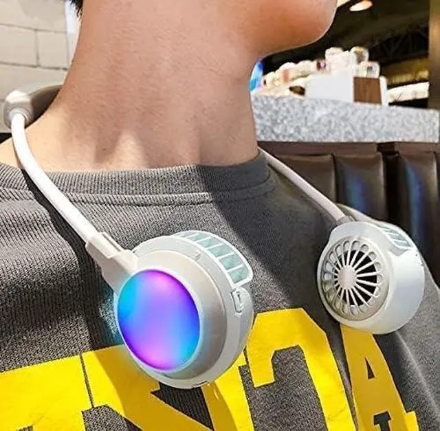 Alt view image 3 of 6 - Portable Personal Fan, USB Mini Neck Fan, 3 Speeds and 360 Degree Adjustment for Sports Office Outdoor Travel