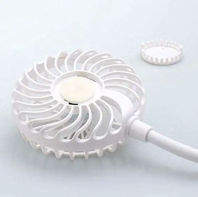 Alt view image 2 of 4 - Portable Neck Fan, Wearable Fan USB Rechargeable 3 Speeds, 360° Adjustable for Outdoor Travel Office Home (Color : White)