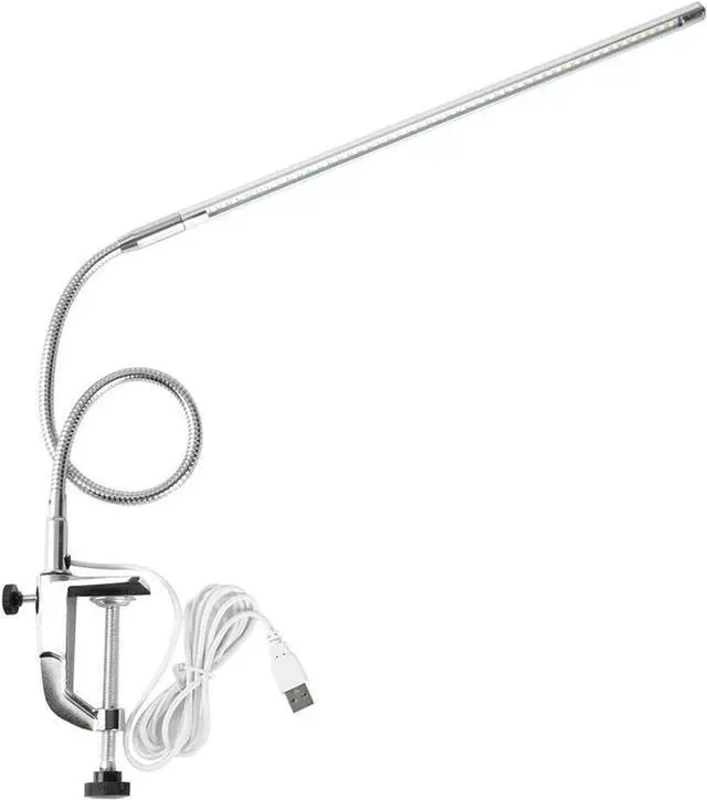 Main image of Clip Lights 8W LED Clamp,Aluminum Clip on Light,USB,Work Lights,with Switch and 1.5m Cable,6000K White Light,Flexible Gooseneck Light for Reading Study,Drawing,Office