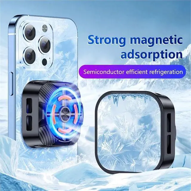 Alt view image 3 of 4 - Magnetic Mobile Phone Radiator for Mobile Phone Phablet Fan Semiconductor Efficient Cooler for Cellphone Gaming Heat Sink