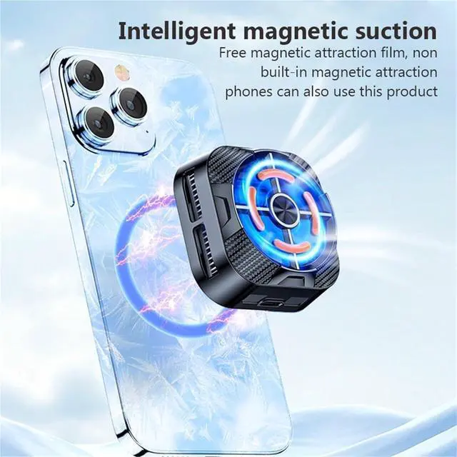 Alt view image 4 of 4 - Magnetic Mobile Phone Radiator for Mobile Phone Phablet Fan Semiconductor Efficient Cooler for Cellphone Gaming Heat Sink