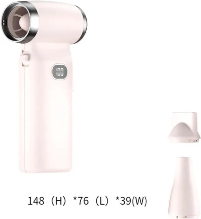 Alt view image 6 of 7 - Mini Fan Powerful Air Duster Dusting and Drying Dry Blower Portable Fan for Camping Keyboard Cleaning Car Maintenance, Pink(Pink)