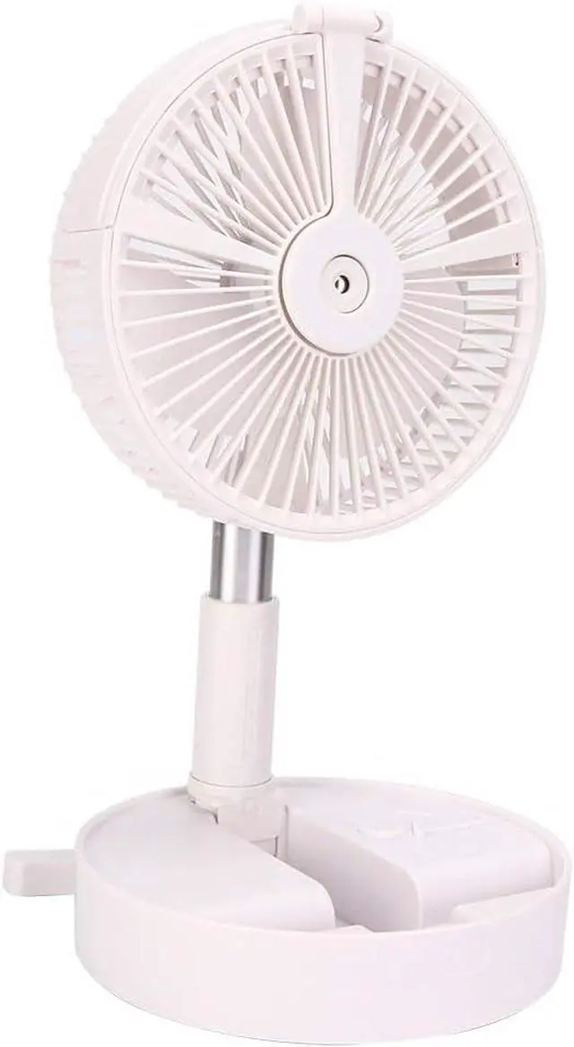 Alt view image 7 of 7 - GOTOTOP Telescopic Desktop Fan, Folding Hydrating LED Fan USB Charging, Suitable for Desk or Floor with Atomizing Function, Portable USB Power