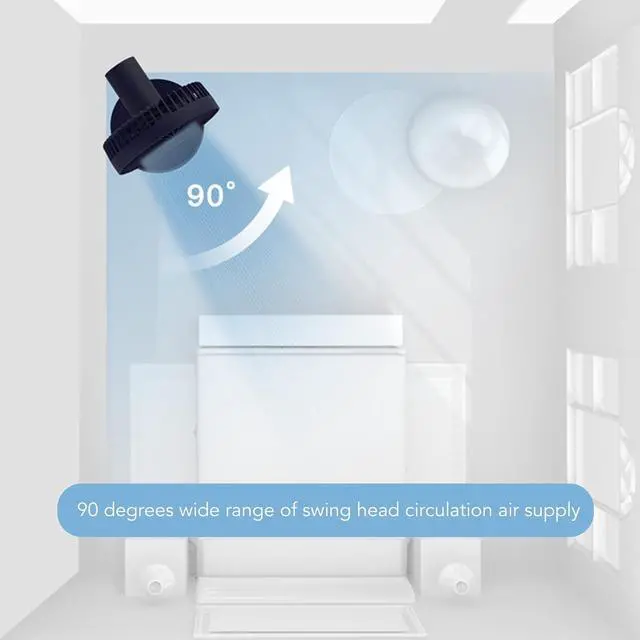Alt view image 7 of 7 - Small Desktop Fan, 3 Speed Mini Fan, 90 Degree Crank Head, 4 Timing Modes, USB Powered Portable Personal Desktop Fan, Cooling Fan for Home Office Travel