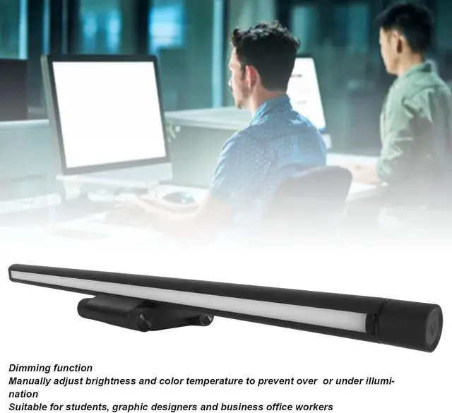 Alt view image 2 of 7 - Computer Monitor Lamp, Dimmable Screen Monitor Light Bar, USB Powered LED Computer Screen Lamp for Students, Graphic Designers and Business Workers