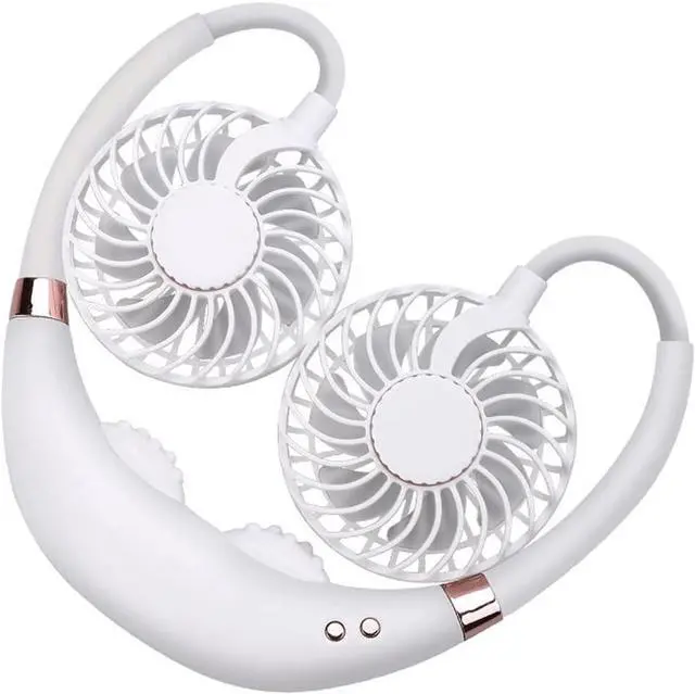 Main image of Portable Neck Fan, Wearable Fan USB Rechargeable 3 Speeds, 360° Adjustable for Outdoor Travel Office Home (Color : White)