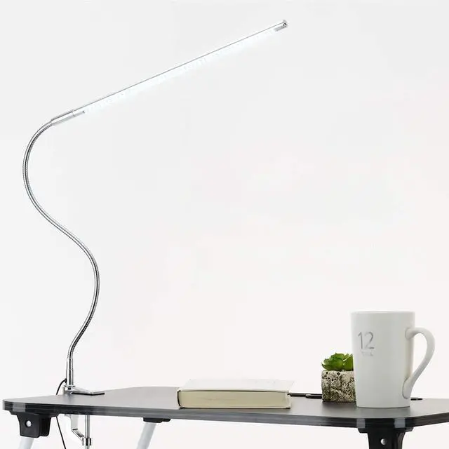 Alt view image 4 of 7 - Clip Lights 8W LED Clamp,Aluminum Clip on Light,USB,Work Lights,with Switch and 1.5m Cable,6000K White Light,Flexible Gooseneck Light for Reading Study,Drawing,Office