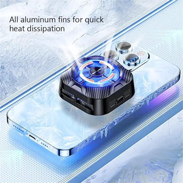 Alt view image 2 of 4 - Magnetic Mobile Phone Radiator for Mobile Phone Phablet Fan Semiconductor Efficient Cooler for Cellphone Gaming Heat Sink