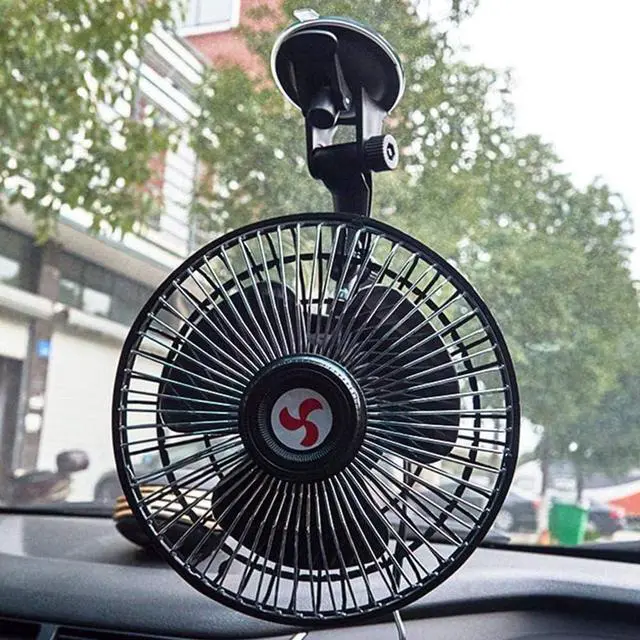 Alt view image 2 of 7 - Classic Car Cooling Fan, 3 Three-Bladed Electric Vehicle Fan, 8 Inch Portable Clip Mini Fan, All-Copper Motor, Suction Cup Automotive Fan, Personal Clip on Fan, for Camping/Travel