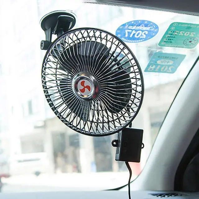 Alt view image 4 of 7 - Classic Car Cooling Fan, 3 Three-Bladed Electric Vehicle Fan, 8 Inch Portable Clip Mini Fan, All-Copper Motor, Suction Cup Automotive Fan, Personal Clip on Fan, for Camping/Travel