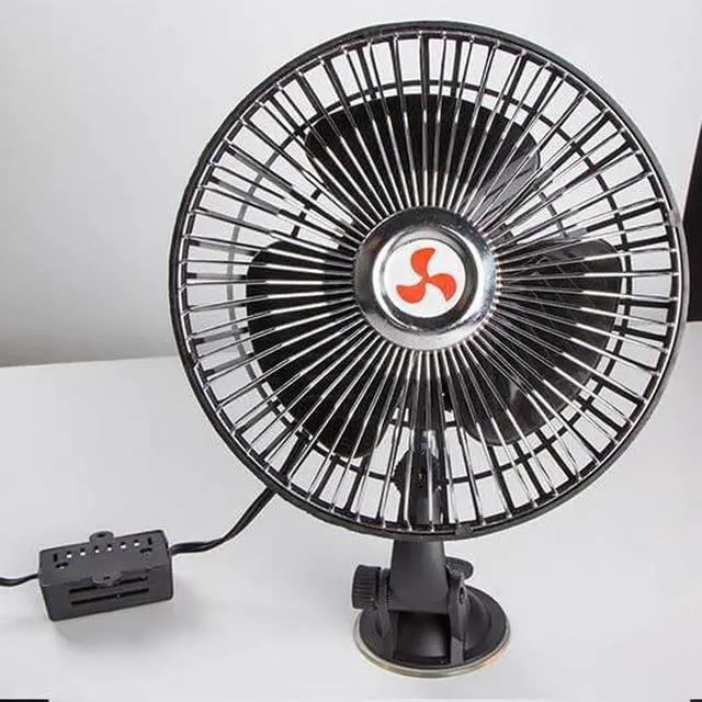 Alt view image 5 of 7 - Classic Car Cooling Fan, 3 Three-Bladed Electric Vehicle Fan, 8 Inch Portable Clip Mini Fan, All-Copper Motor, Suction Cup Automotive Fan, Personal Clip on Fan, for Camping/Travel