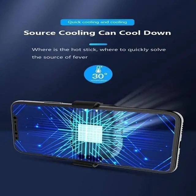 Alt view image 2 of 4 - Phone Cooler, Portable Active Cooling Fan Cell Phone Radiator Semiconductor Heatsink for Watching Vedio and Playing Games(White)