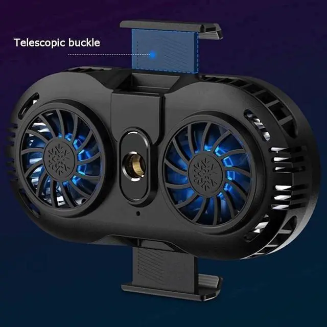 Alt view image 3 of 6 - Phone Cooler, Cellphone Radiator with Dual Semi-Conductor Cooling Chip, Suitable for All Types Cellphone from 4.5 to 7 Inches for Live Streaming, Outdoor Vlog, Mobile Gaming