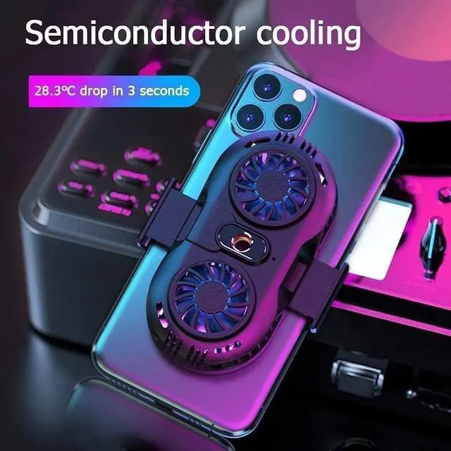 Alt view image 6 of 6 - Phone Cooler, Cellphone Radiator with Dual Semi-Conductor Cooling Chip, Suitable for All Types Cellphone from 4.5 to 7 Inches for Live Streaming, Outdoor Vlog, Mobile Gaming