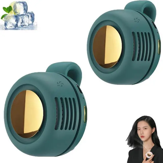 Main image of Corelration Fan, Sheneco Corelration Portable Silent Mini Bladeless Electric Fan Clip On, Adjustable 3 Speeds Clip-On Fans for Shirt, Mini Whirlwind for Waist Clips for Outdoor (Green+Green, Medium)