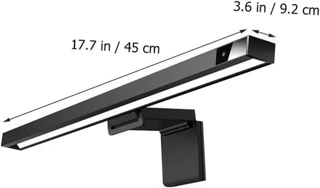 Alt view image 2 of 7 - Led Desk Light Screen Glare Reducer Eye Protection Monitor Light Easy Install Computer Reading Lamp Black