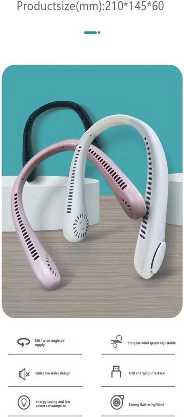 Alt view image 2 of 6 - Portable Small Fan(IvoryWhite)