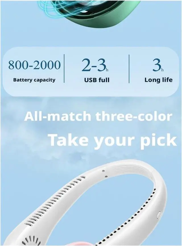 Alt view image 6 of 6 - Portable Small Fan Easy To Store(Glueblue)