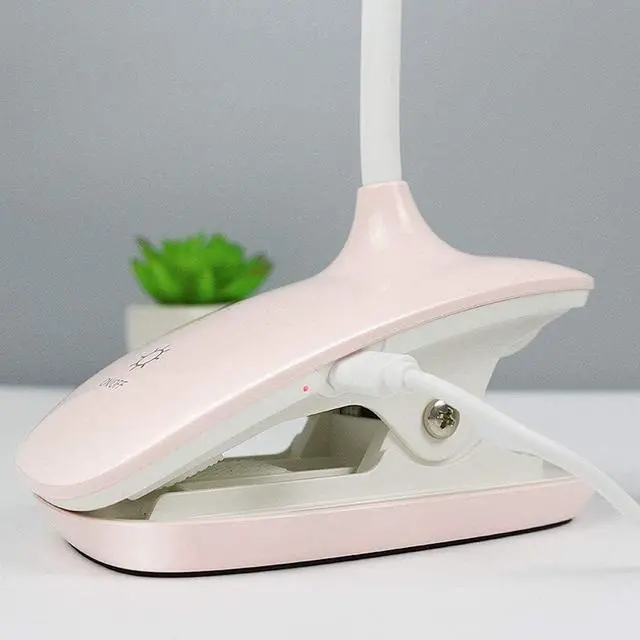 Alt view image 4 of 7 - LSLYTQ lamp LED Clamp Lamp Dimmable, Reading Lamp Bed Clamp Rechargeable, 3 Levels Color Temperature, 360 ° Flexible Gooseneck Clip Table Lamp for Night Reading Office Bedroom, White lamp