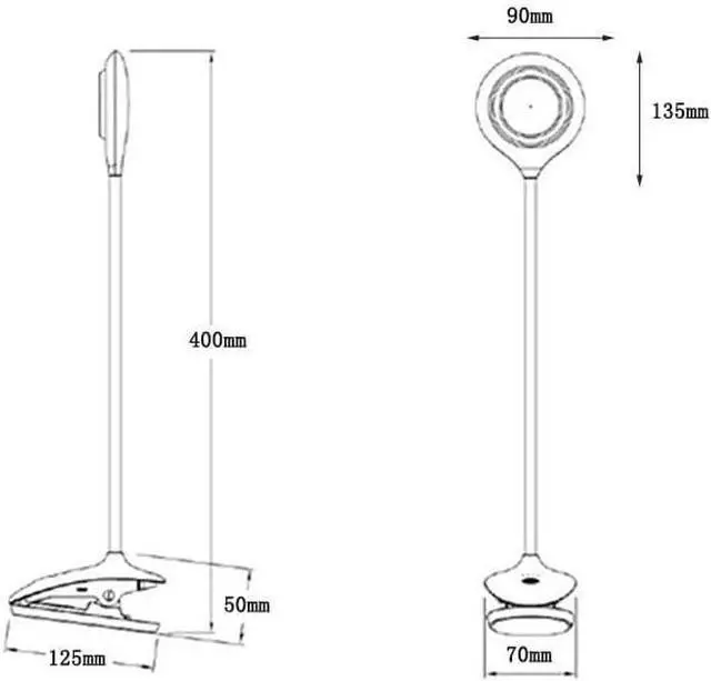 Alt view image 5 of 7 - LSLYTQ lamp LED Clamp Lamp Dimmable, Reading Lamp Bed Clamp Rechargeable, 3 Levels Color Temperature, 360 ° Flexible Gooseneck Clip Table Lamp for Night Reading Office Bedroom, White lamp
