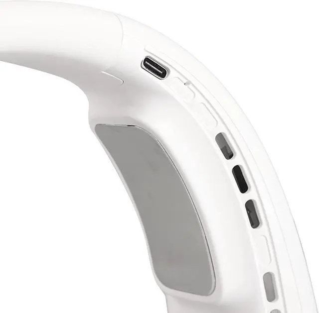 Alt view image 3 of 7 - Neck Fan, Hand F ree Personal Hanging Neck Sports Fan,Portable Semiconductor Dual Cooling 3 Wind Speed Adjustable Neck Cooling Fan for Traveling, Sports, (White)