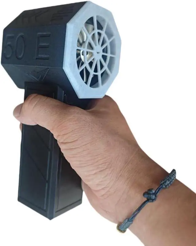 Alt view image 6 of 7 - Portable Handheld Fan Brushless Motor Cooling Fan Rechargeable Lithium Battery Multi Use Dust Removal Air Blower Keyboard Car Electronics Cleaner (Black & White)