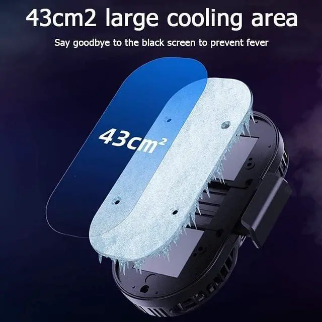 Alt view image 5 of 6 - Phone Cooler, Cellphone Radiator with Dual Semi-Conductor Cooling Chip, Suitable for All Types Cellphone from 4.5 to 7 Inches for Live Streaming, Outdoor Vlog, Mobile Gaming