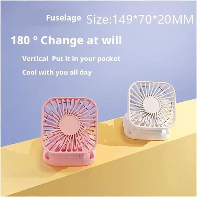 Alt view image 2 of 5 - Desktop Portable Small Fan(Pink)