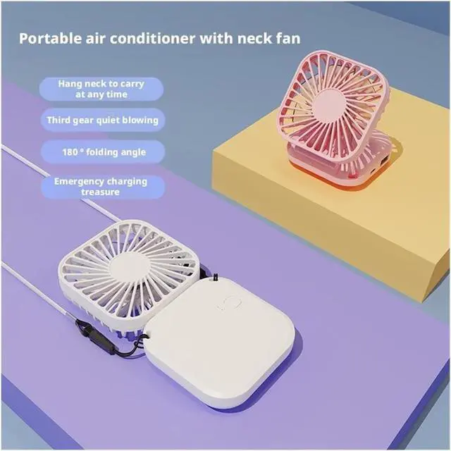 Alt view image 4 of 5 - Desktop Portable Small Fan(Pink)