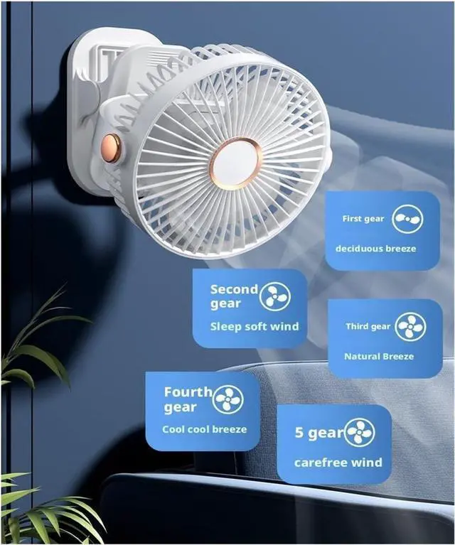 Alt view image 3 of 6 - Small Fan Desktop Portable(Black)