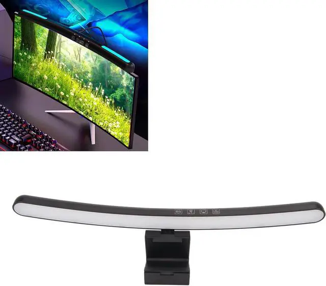 Alt view image 5 of 7 - Computer Monitor Lamp Touch Control Monitor Lamp Eye Caring Stepless Dimming Lamp Bar Desktop Screen Light LED for Home Office Desk