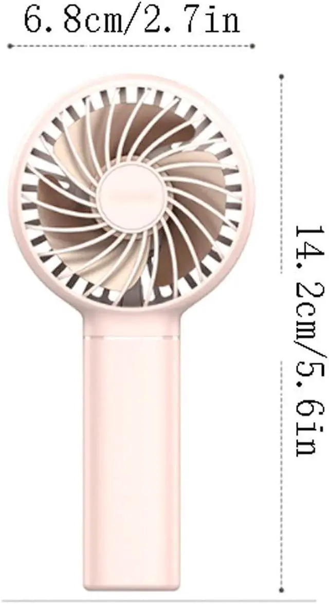Alt view image 6 of 6 - Mini Fan Mini Fan,Handheld/Desk/Neck Fan(3 in 1),USB Small Fan,3 Speed Adjustable,Portable Cooling Fan for Home,Outdoor,School Quiet (Color : Red, Size : Without Lanyard) (Pink Without lanyard)