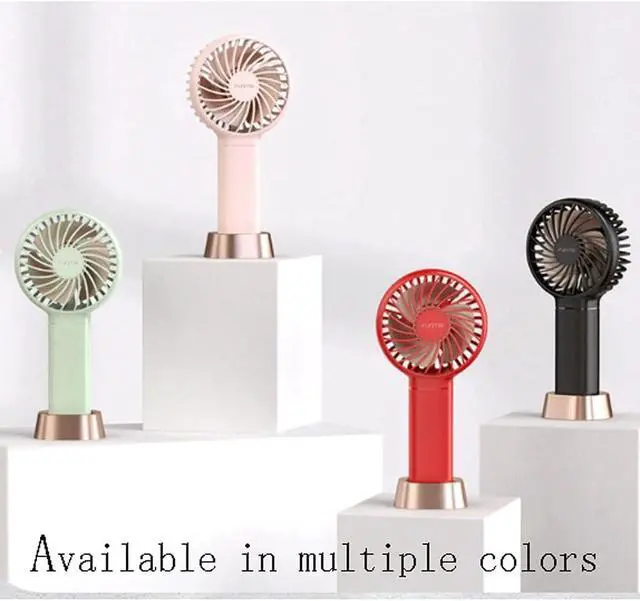Alt view image 4 of 6 - Mini Fan Mini Fan,Handheld/Desk/Neck Fan(3 in 1),USB Small Fan,3 Speed Adjustable,Portable Cooling Fan for Home,Outdoor,School Quiet (Color : Red, Size : Without Lanyard) (Pink Without lanyard)