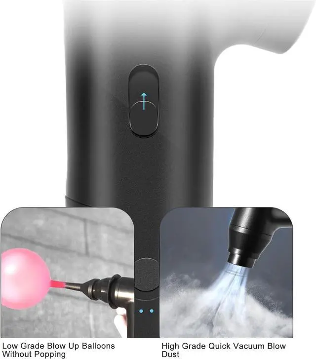 Alt view image 3 of 7 - Mini Turbo Fan Air Blower, Handheld Electric Air Duster, Dry Blower, Portable Powerful Wind Speed Fan for Computer Car Cleaning Camping Dust Snow Blowing