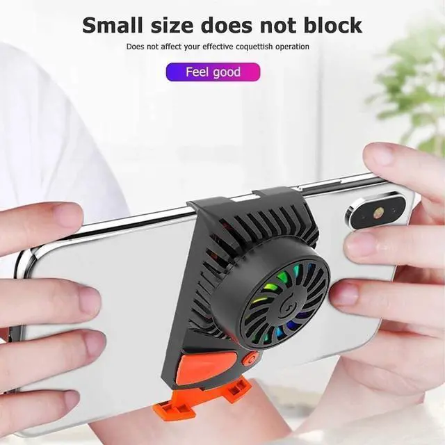 Alt view image 3 of 6 - Mobile Phone Radiator Phone Fan 3 Seconds Fast Cooling Semiconductor Heatsink Phone Cooler for Live Streaming Gaming for Smartphone/Tablet