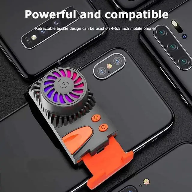Alt view image 4 of 6 - Mobile Phone Radiator Phone Fan 3 Seconds Fast Cooling Semiconductor Heatsink Phone Cooler for Live Streaming Gaming for Smartphone/Tablet