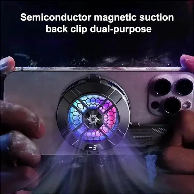 Alt view image 3 of 4 - Mobile Phone Semiconductor Cooler 6" Shaped Semiconductor Cooling Fan Radiator