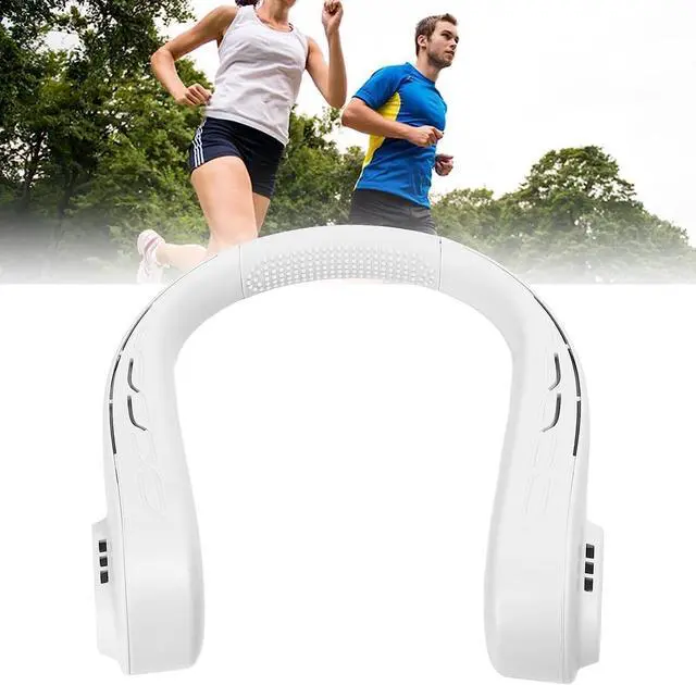 Alt view image 2 of 7 - Mini Fan Portable Mini Fan, USB Rechargeable Bladeless Personal Fan, Hanging Neck Fan for Outgoing/Hiking/Camping/Sports Handheld Fan Silent (White)